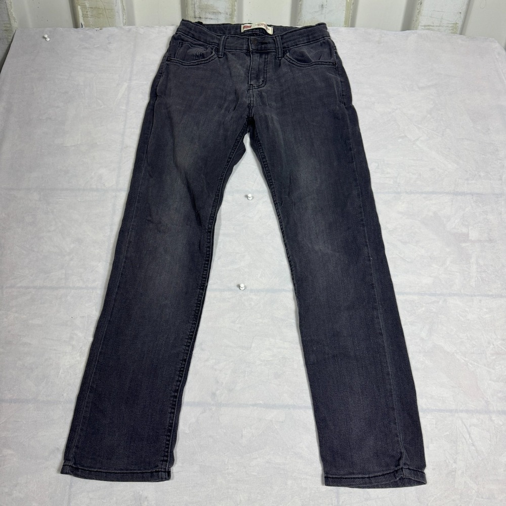 Levi's 511 Mens Straight Leg Jeans Gray Denim Slim Fit Performance 14R 27x29